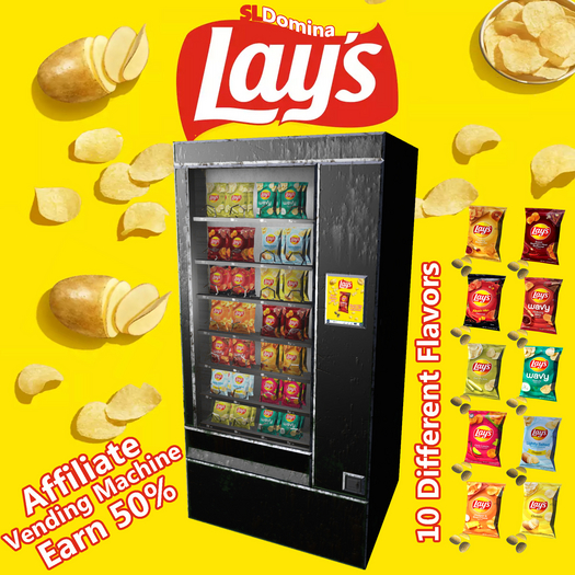 Second Life Marketplace SLDomina Lay's Chips Bags Vending M